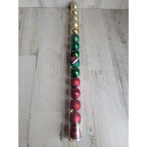 Enchanted Forest 15 shatterproof red green gold mini ornament Xmas